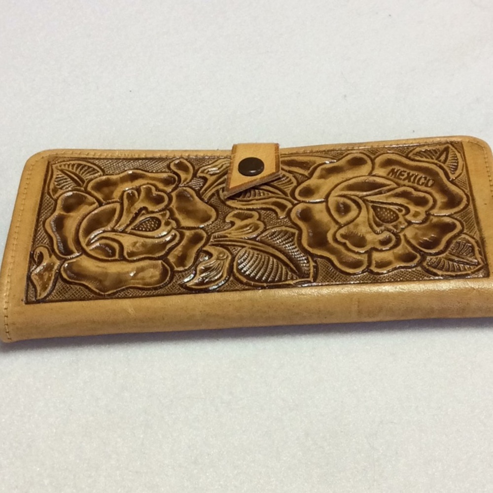 FINAL SALE PRICE Mexican Dual Sided Tooled Leather Wallet